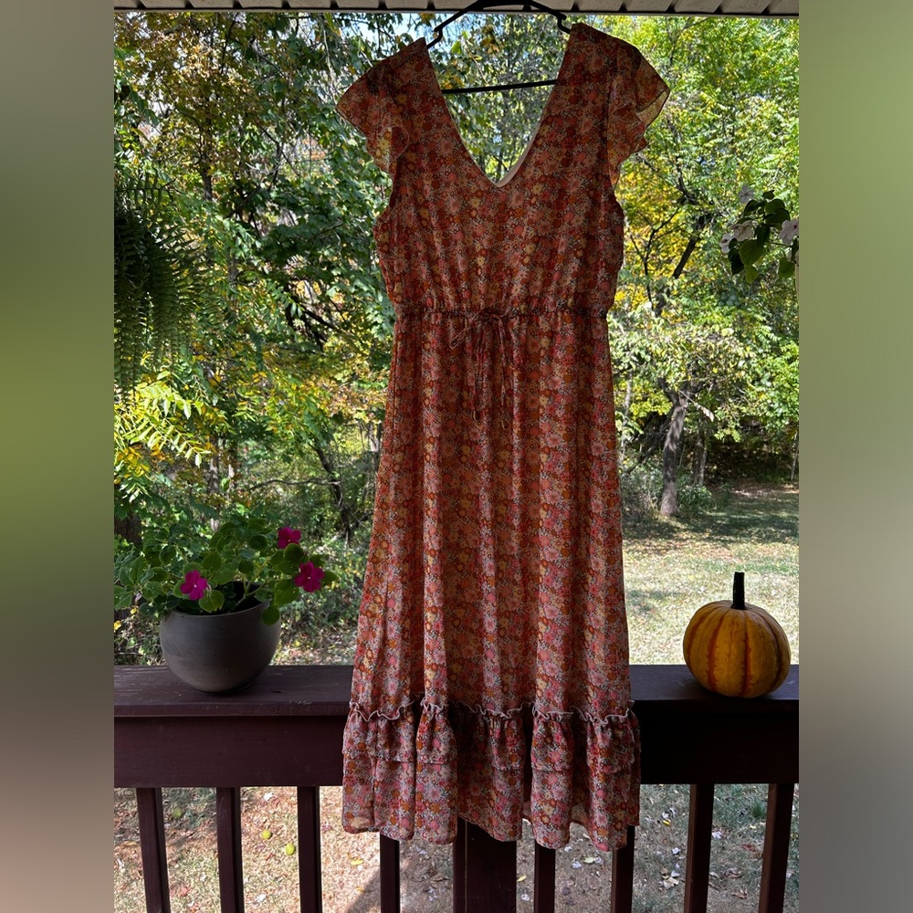 Time to Bloom Floral Print Maxi Dress
